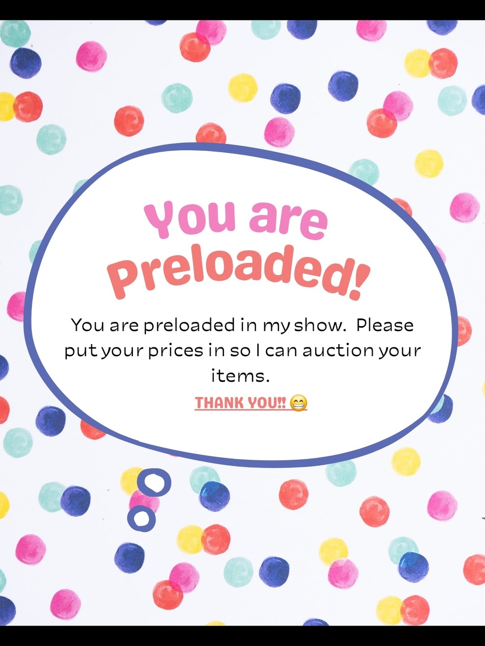 Preloaded Announcement